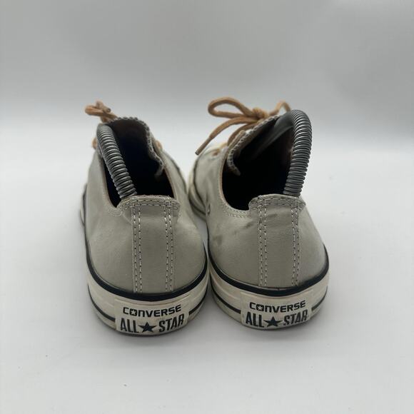 Mens 7 Women 9 Converse All Star Ox 153578F Gray Brown Leather Unisex Shoes - Picture 7 of 9